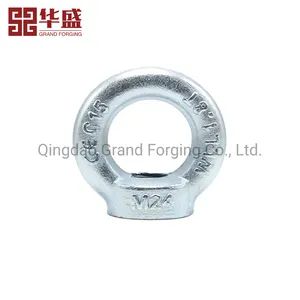 Carbon Steel Lifting Forged Eye Bolt and Nut DIN580 M24 - Qingdao Grand Forging Co., Ltd. - China
