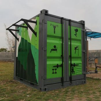 Full Gym Equipment Mini Gym Container Outdoor Personal Training Studio for Tactical Army - China Xinxing Xiamen Imp. & Exp. Co., Ltd. - China