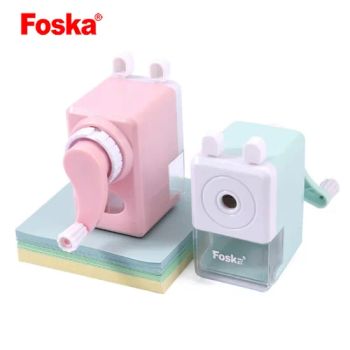 Foska Kids Stationery Multifunctional Alloy Steel Spiral Blade Hand Crank Pencil Sharpeners - Anhui Sunshine Stationery Co., Ltd. - China