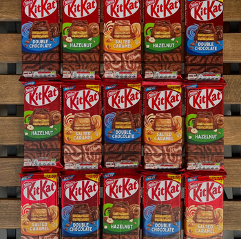 Premium Chocolate KitKat Nestlé KitKat 99g New Flavor Collection (Double Chocolate, Hazelnut & Salted Caramel) On Sale - Sosa Merchant Solutions - Austria