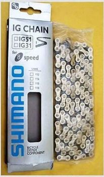 Shimano IG51 7/8 Speed Gear Chain Narrow Links 116 Links 116 Speed 7/8s Brand Shimano Color Assorted Pin Length 7.1mm Number of Speeds - N.T.R Services - India