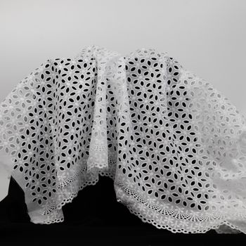 42'' Cotton Embroidery Material 100% Cotton Embroidery Type Cotton - Charan Lace Company Limited - Thailand