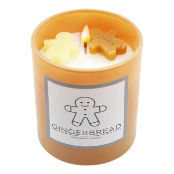 Huaming New Huaming Glass Customized Decorative Christmas Birthday Wedding Gift Jar Wax Candle Gingerbread Man Scented Candles - Hebei Huaming Laye Limited Company - China