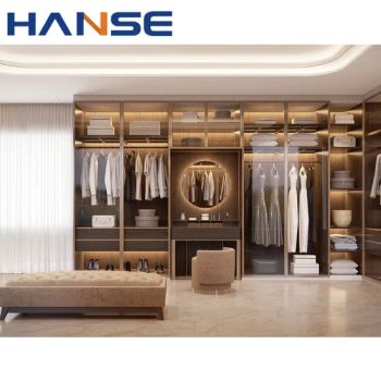 Modern Simple Clothes Wardrobe for Bedroom Dressing Room Walk-in Closets OEM Design Luxury Functional Hardware Cheap Cupboard - Foshan Hanse Industrial Co., Ltd. - China