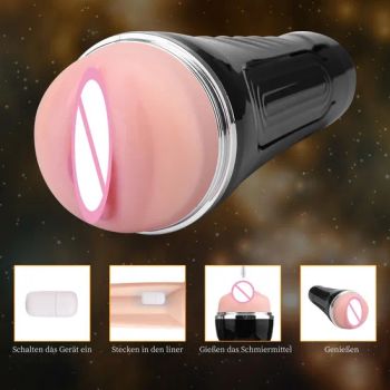 Ribbed Electric Masturbation Cup Masturbator Cup for Men Vaginal Suction Pocket Pussy Male Sex Toy - Shenzhen Hymns Electrical Technology Co., Ltd - China