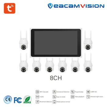 3MP Video Cameras and 10" LCD Screen CCTV Tuya Wireless NVR Kit - Veacam Electronics Co., Ltd - China