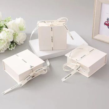 Ring Earring Necklace Jewelry Gift Storage Packaging Paper Box with Satin Ribbon - Dongguan Gele Printing Co., Ltd. - China