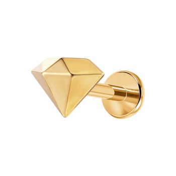Titanium Alloy Diamond Shape Tragus Cartilage Minimalist Ear Lobe Piercing Fashion Jewelry - Foshan Zesen Jewelry Co., Ltd - China