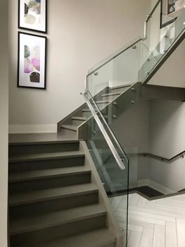 Silver Home Toughened Glass Railings Color Silver Shape Rectangle Warranty 6 month Glass Thickness 5 mm Usage/Application - Ajay Enterprises - India
