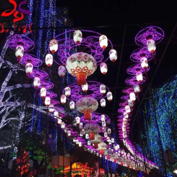 Outdoor Festival Decoration Rope Street Cross Gallery LED Motif Lights - Dongguan Huayicai Landscape Technology Co., Ltd. - China