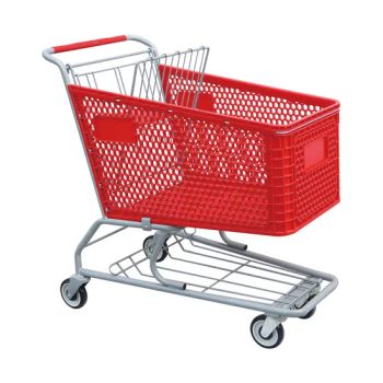 Hight Quality Semi-Plastic Shopping Carts 90L Storage Supermarket Shop Retail Equipment - Wuxi Vkf Display International Trading Co., Ltd. - China