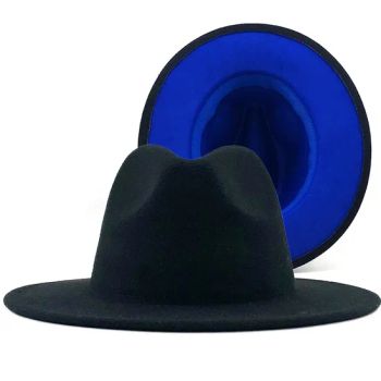 Women Men Winter Wool Felt Double Sided Fedora Hats for Sale Origin China Gender Unisex Style Checked Brim With Brim Usage Daily - YC Clothing Co., Ltd. - China
