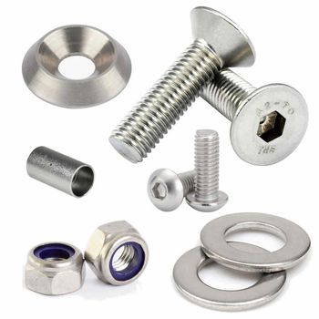 Stainless Steel Fasteners Diameter M5 to M25 Grade 304, 316, 316L Length 25 MM to 200 MM Product Type Hex Bolt, Plain washer, Hex - Savioniq International LLP - India