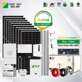 Solar Energy Storage 8kw 10kw 12kw 15kw Home Solar Power System Hybrid off Grid System Roof Install - Hope Light Solar Co., Ltd. - China
