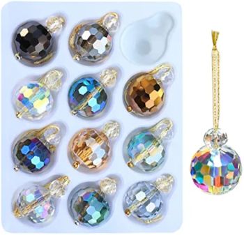12 PCS Multicolor Crystal Glass Christmas Balls Ornaments, 0.87" Mini Hanging Ornament - Ningbo General Union Co., Ltd. - China