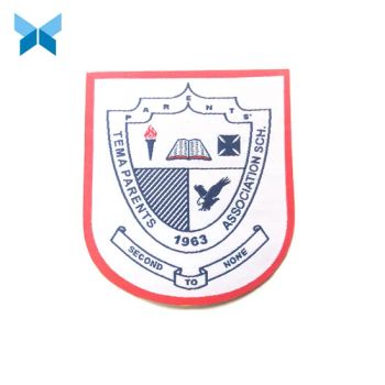 Bordure Red Border Woven Badge Accessory for Garments MOQ 1000PCS Supply Large Size Customized HS Code 5807100020 Type Self - Hangzhou Jiugui Garment Accessories Co., Ltd. - China