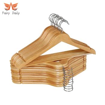 Natural Plywood Wooden Men Coat Jacket Suit Pants Clothing Clothes Plastic Metal Hangers - Suzhou Fairy Daily Products Co., Ltd. - China