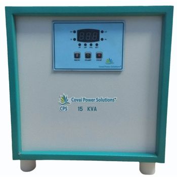 15 KVA Single Phase Servo Voltage Stabilizer Weight 48kg Capacity 15 KVA Phase Single Phase Material Mild Steel Payment Terms - Covai Power Solutions - India