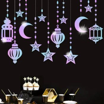 Arabic Festival Ramadan Moon Festival Party Decoration Stars Moon Charm Flag Banners - Quanzhou Hengze Supply Chain Management Co., Ltd. - China