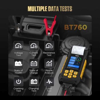 Autool Bt760 Voltage Load Cranking Charging Battery System Tester for 12V/24V Lead-Acid Batteries, AGM, Gel, Efb Batteries - ShenZhen HIERO Technology Co. LTD - China