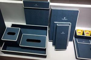 Hotel Guest Room Leather Accessories Set Hotel Supplies Min. Order: 50 Pieces Port: Shenzhen, China Production Capacity: - Dongguan Zhengbo Packaging Products Co., Ltd. - China