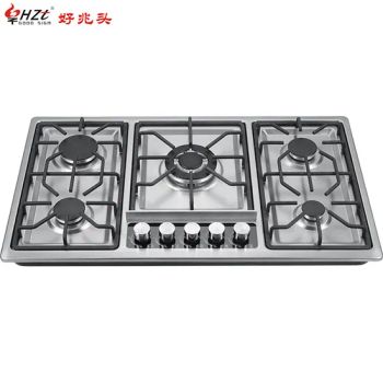 Haozhaoou Home Appliance Cooktops 5 Burner Gas Hob Stainless Steel Gas Stove - ZHONG SHAN MEILONG ELECTRONIC CO.,LTD - China