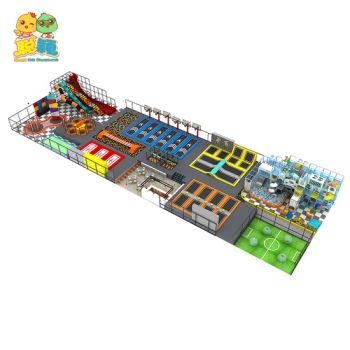 Amusement Park Adventure Indoor/Outdoor Kids Playgrounds Trampoline Equipment with Rope Course - Guangzhou Smart Sports Equipment Co., Ltd. - China