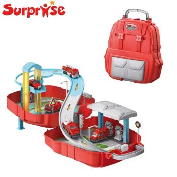 DIY Station Parking Lot Toys Friction Vehicle Toy Truck Fire Truck Track Toys Train Set - Shantou Chenghai Surprise Toy Company - China