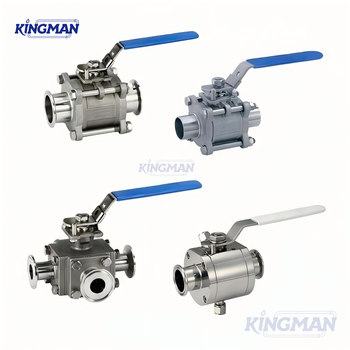 Stainless Steel Sanitary Hygienic Ball Valve with Manual Lever Handle/Automated Processing - Kingman Fluid (zhejiang)Co., Ltd - China