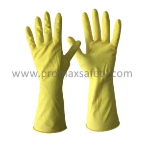Factory Outlet Yellow Color Latex Household Rubber Dishwashing Cleaning Kitchen Gloves with CE/ISO - Promax Safety Co., Ltd. - China