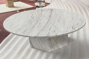 Stone Table Furniture White Marble Round Center Coffee Table Design Price - Quanzhou Allonly Stone Co., Ltd. - China