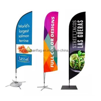 Outdoor Flying Polyester Beach Teardrop Flags Banner Double Sided Printed Promotion Advertising Flag - Linyi Aozhan Import and Export Co., Ltd. - China