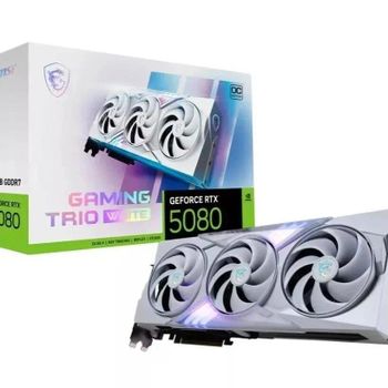 MSI GeForce RTX 5080 16GB GAMING TRIO WHITE GDDR7 Gaming Graphics card from Pico Electronics MSI GeForce RTX 5080 16GB GAMING TRIO WHITE GDDR7 Gaming Graphics card - Pico Electronics - United States