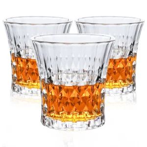 Free Sample Elegant Crystal Glass Embossed Personalized Whiskey Wine Shot Glasses Drinking Cup Drinkware Whisky Tasting Glass - XIAMEN SHUNSTONE HOMEWARE CO., LTD. - China