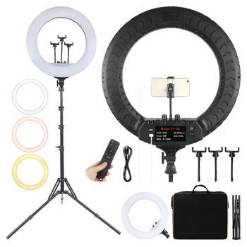 Fosoto 21 Inch Photographic Lighting 2700-6500K LED Ring Lamp with Tripod Remote Ring Light for Camera Phone Youtube Makeup - Guangzhou Futu Intelligent Technology Co., Ltd - China