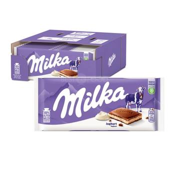 Milka Yogurt Chocolate Bar 100g - Perfect Combination of Flavors - Exigentelaxia Unipessoal Lda - Portugal