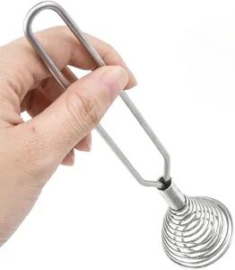 Spring Whisk Stainless Steel Manual Eggbeater Hand Egg Mixer Whisk Blender Stirring Beater Cream Frother Flour Stirrer for Kitchen - Cixi Zhouxiang Huifeng Spring Factory - China