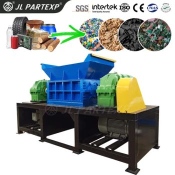 Scrap Metal Wood Coconut PCB Plastic Metal Tire Crusher Can Bucket Double Shaft Shredder Crushing Machine with Blade Free for Recycling - Maanshan Jieling International Trade Co., Ltd. - China