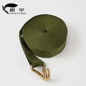 Safety-First 3ton Ratchet Straps Webbing for Cargo Control Length 10m Width 50mm Color Green Capacity 3t Material PP Certification - LINYI XIANGYU RIGGING CO., LTD. - China