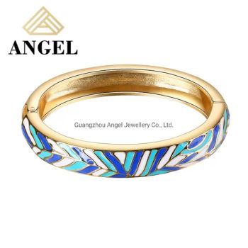 Fashion Fine Jewelry Colorful Enamel Gold Plated Bangle - Guangzhou Angel jewellery co.,ltd - China