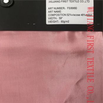 Oeko Tex 100 Certificate Viscose Cotton Voile Fabric. Color Black Width 47/48" Trademark FST Material Viscose Fiber Type - Wujiang First Textile Co., Ltd. - China