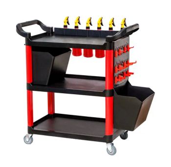 Utility 3 Tier Tool Cart Trolley for Service Detailing Car Wash Beauty - Wenzhou Hongxiang Environmental Protection Technology Co., Ltd. - China