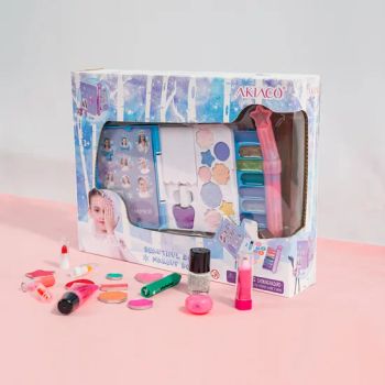 Eco-Friendly Kids Washable Makeup Set for Creative Play Gender Girls Usage Kids Gift Model NO. E108A Trademark Akiaco Origin Guangdong, China - Guangdong Akia Technology Co., Ltd. - China