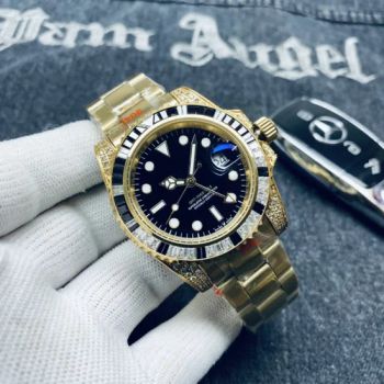 High Quality Men's Automatic Mechanical Watches Super Clone 1: 1 Swiss Clock Business Luxury Yacht Candy Colored Gemstone Moissanite Watch - Shantou Longhu District Shengnan Toy Store - China