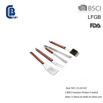 4 PCS Wood Handle Grilling Barbecue Grill BBQ Tools - Yangjiang C&B Consumer Product Limited - China