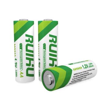 High Power Pointed Flat Top Ni-MH 1.2V AA Size 2500mAh Rechargeable Battery for Digital Camera - NANJING RUIZHI INDUSTRIES LTD - China