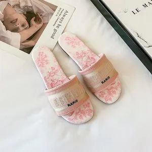 Luxury Women's Shoes Flat Slippers Sandals Top Quality Designer Slippers Women's Luxury Brand Logo Slippers Women's Slippers - Quanzhou Licheng District Mr. Huang Trading Co., Ltd. - China