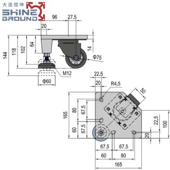 20X20 Aluminum Extrusion Profile Accessories Large Adjustable Feet - Dalian Shine Ground Technology Co.,Ltd - China