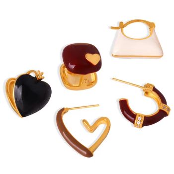 Earrings Style Hot Sales Enamel Colorful Earring Fashion Jewelry Earrings Wholesale - Dianzi Jewelry Manufacture Co., Ltd - China