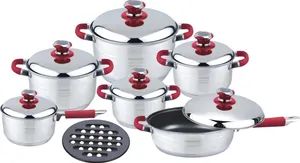 Stainless Steel Cookware Set 12PCS with Steel Lid and Casseroles, Hot Sale Metal Pots in South America, Induction Non Stick Kitchenware for Any Cooktops - Jiangmen Tuohui Metal Products Co., Ltd. - China